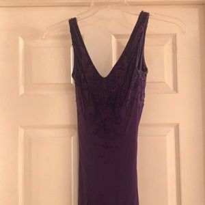 Issue Purple Beaded Prom Dress